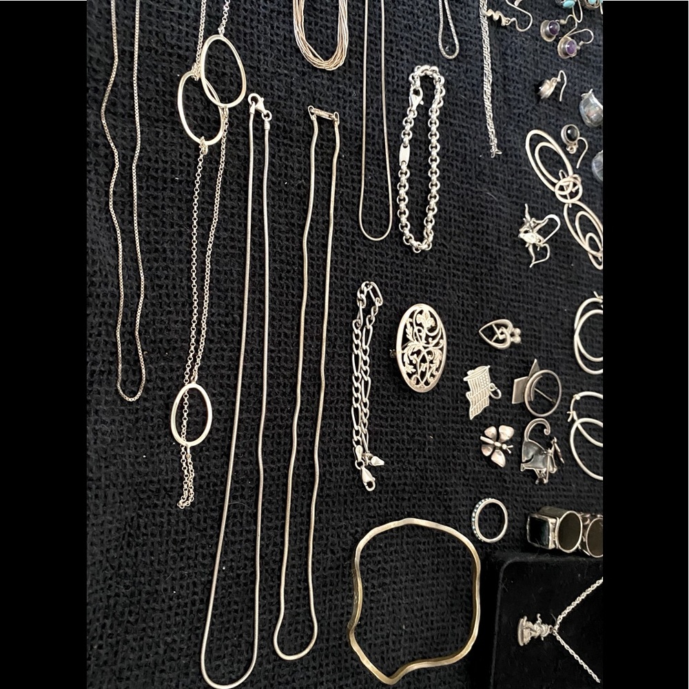 Larger sterling lot wearable.